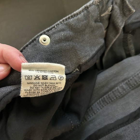 Djerf Avenue Denim Midi Washed Grey Skirt - Large - Picture 3 of 8